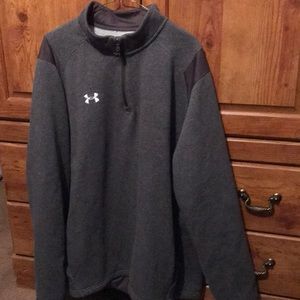 Under armour grey fleece 1/4 zip grey
